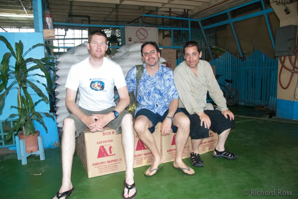 Three of Steinhart's key players behind this project - (left to right) Matt Wandell, Bart Sheperd, and Richard Ross, photographed in Manilla in 2011.