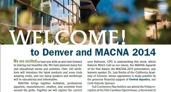 Welcome to MACNA 2014 - from the MACNA Program Book