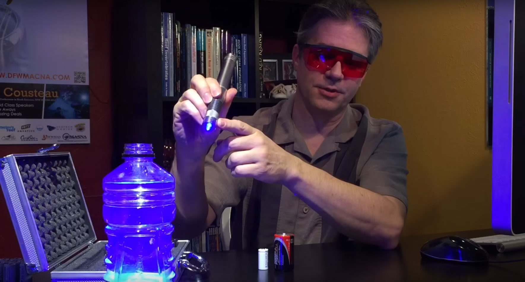 Marc Levenson demonstrates the use of a handheld laser to kill pest anemones, Majanos and Aiptasia, in your reef aquarium