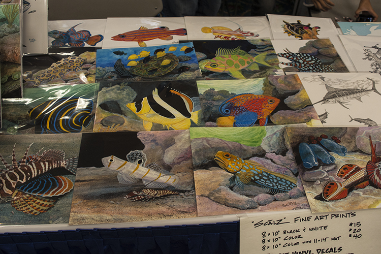 It wasn't just live fish on display. Scalz Fine Art had some beautiful artwork for sale
