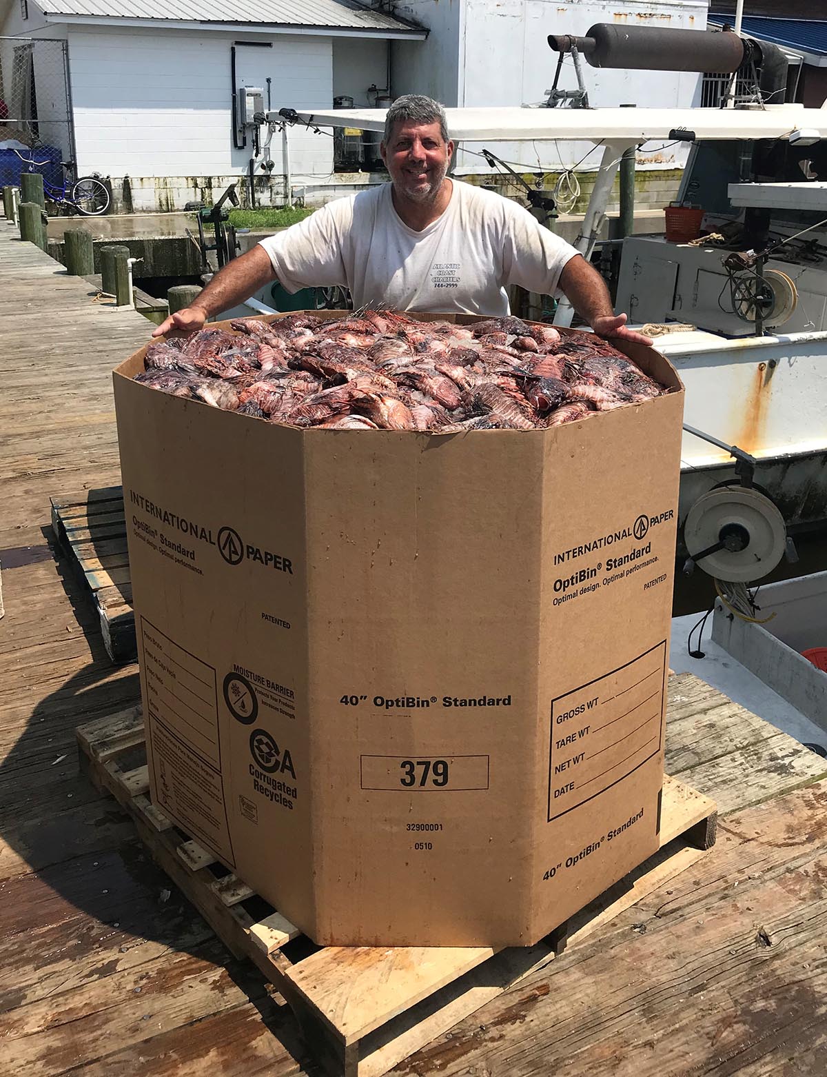 Commercial Champion Ron Surrency removed 5,017 pounds of lionfish during the 2018 Lionfish Challenge.