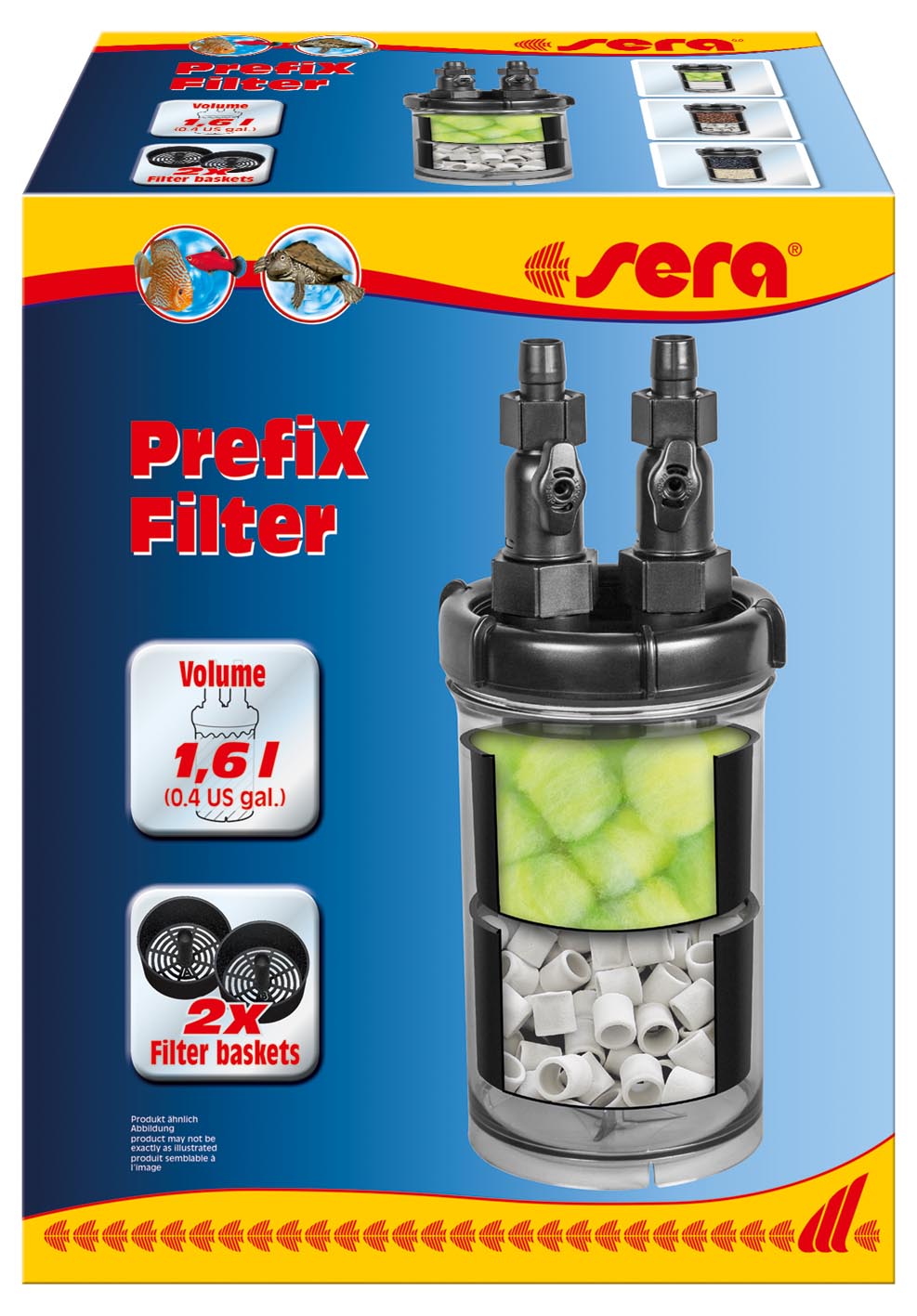 sera's new PrefiX Filter is a non-motorized media container that can be used to expand the filtration volume and capacity of existing filter systems.