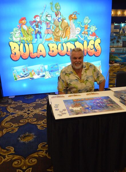Walt Smith debuting the Bula Buddies book series at MACNA 2018, Las Vegas, NV.