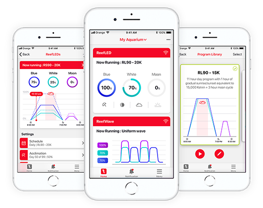 Red Sea's ReefBeat app boasts one interface for all of Red Sea’s smart devices, easy set-up and operation, and on-line monitoring and notifications.