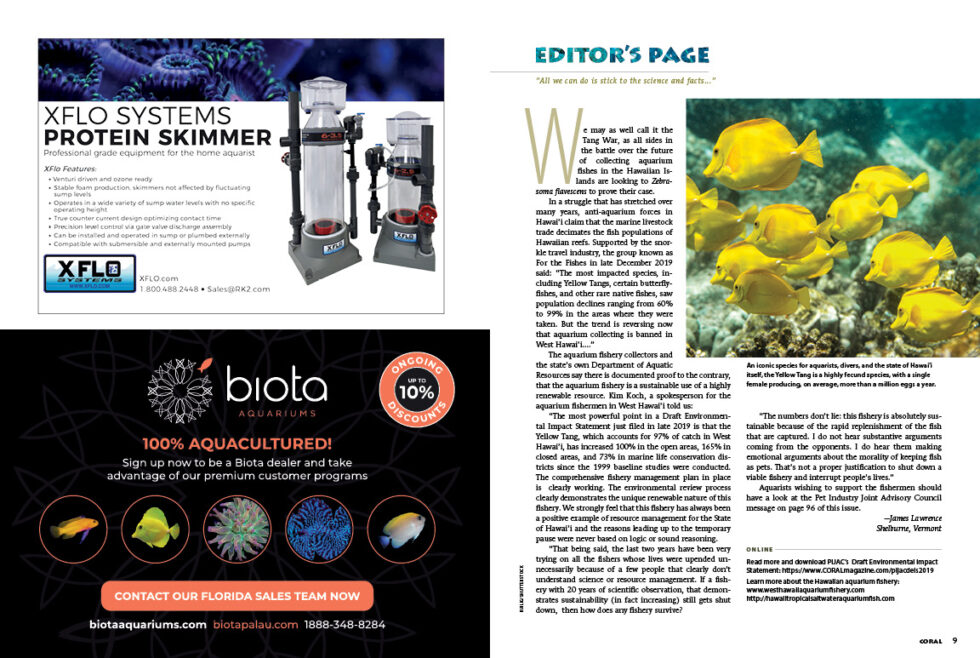 Hawaii's Marine Aquarium Fishery The Numbers Don't Lie CORAL Magazine