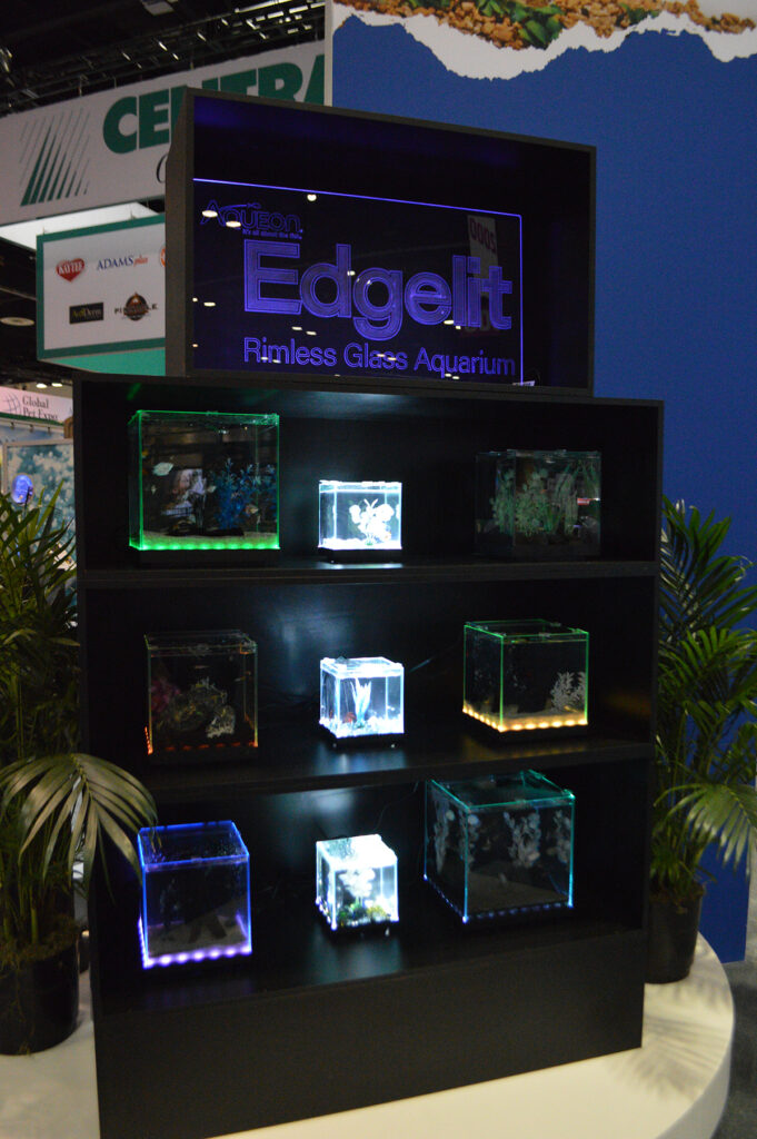 A glimpse at the Edgelit product line on display at the 2020 Global Pet Expo.