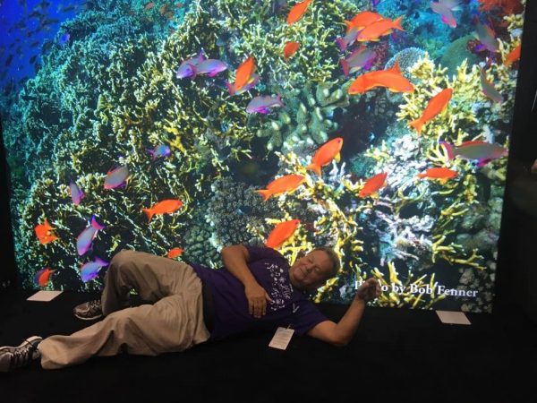 Bob giving a presentation at MACNA 2018 in New Orleans. He was honored by the Marine Aquarium Societies of North America (MASNA) with the coveted MASNA Award in 2005 for his contributions to the aquarium hobby and trade.