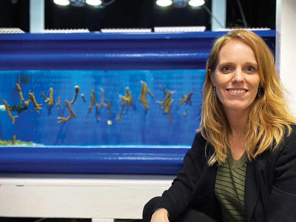 Dr. Nikki Fogarty, head of a cutting-edge coral breeding lab.