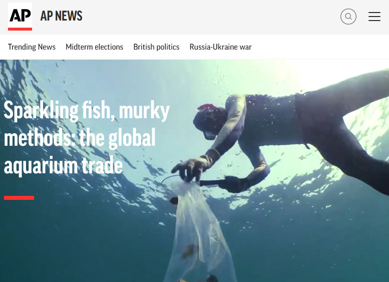Pet Advocacy Network Refutes Negative Depiction of Global Aquarium Trade by Associated Press