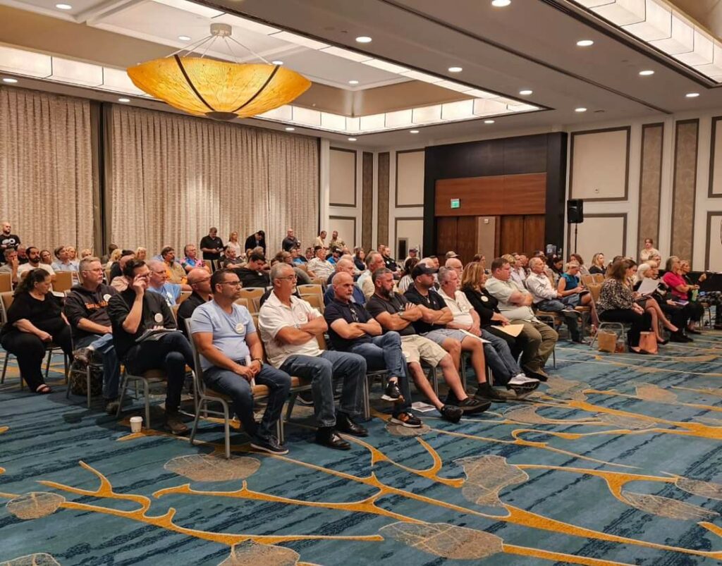 The meeting room was packed during the whitelist discussion. The front half of the room was just as full. Image courtesy USARK FL.